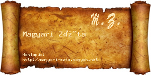 Magyari Zéta névjegykártya
